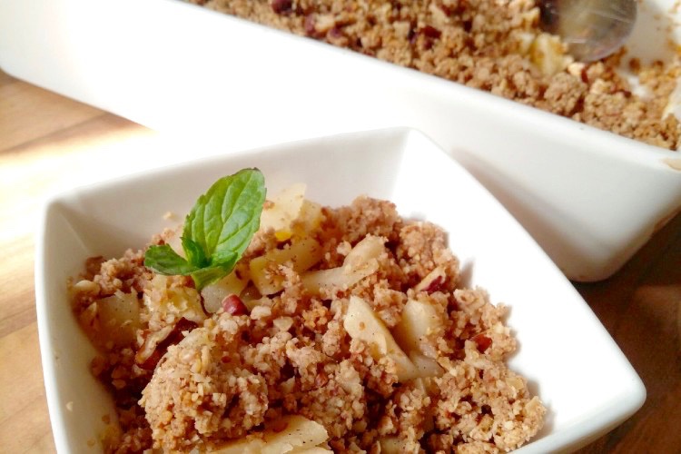 Applecrumble glutenvrij foto