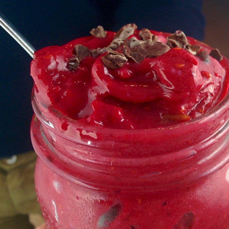 Frambozen ice cream recept