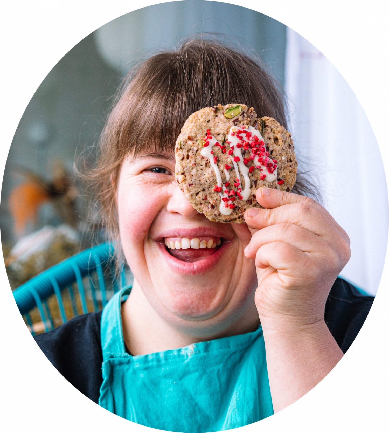 Florien - frivole framboos-pistache cookies